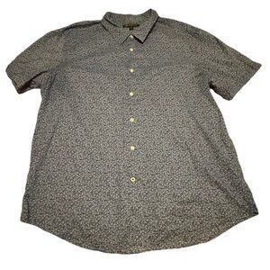 John Varvatos Floral Men XXL Short Sleeve Button Down Shirt Luxury Classy Soft
